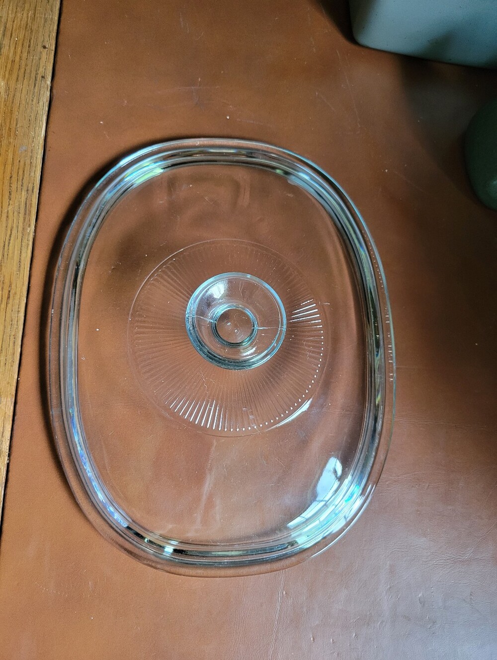 PYREX F12C Clear Oval Baking Dish Lid Measures 9ish Inches X 7ish Inches